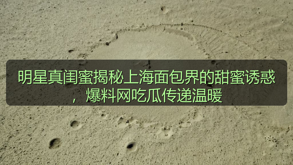 明星真闺蜜揭秘上海面包界的甜蜜诱惑，爆料网吃瓜传递温暖