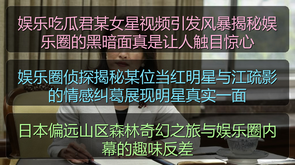 日本偏远山区森林奇幻之旅与娱乐圈内幕的趣味反差